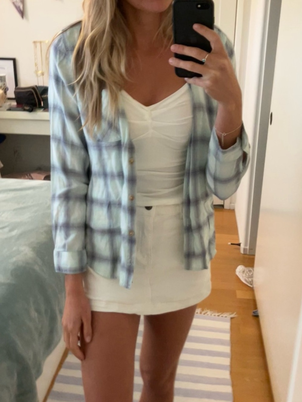 American Eagle Plaid Button-Up Shirt